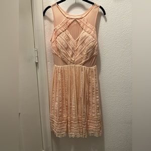 A. Drea Pink Lace Dress